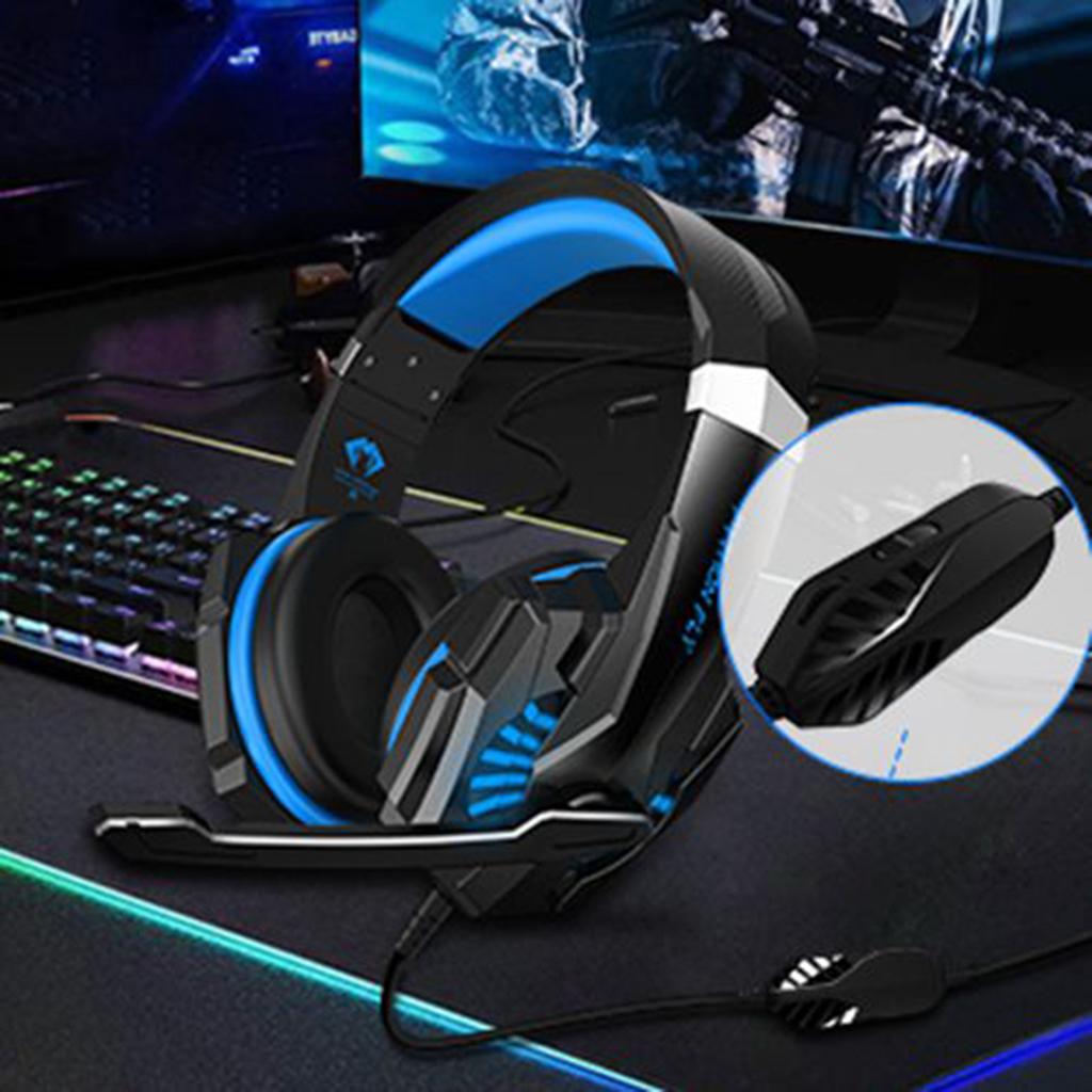 G9000mini Stereo Gaming Headset Over Ear Noise Cancelling Mic for PS4 Blue