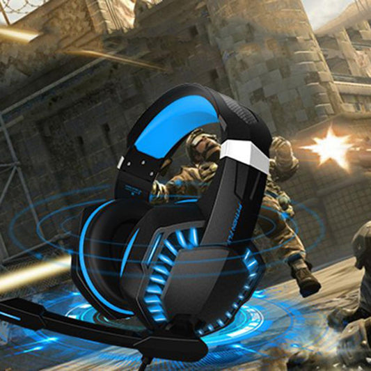 G2000PRO Wired Stereo Gaming Headset Over Ear with Noise Cancelling Mic Blue