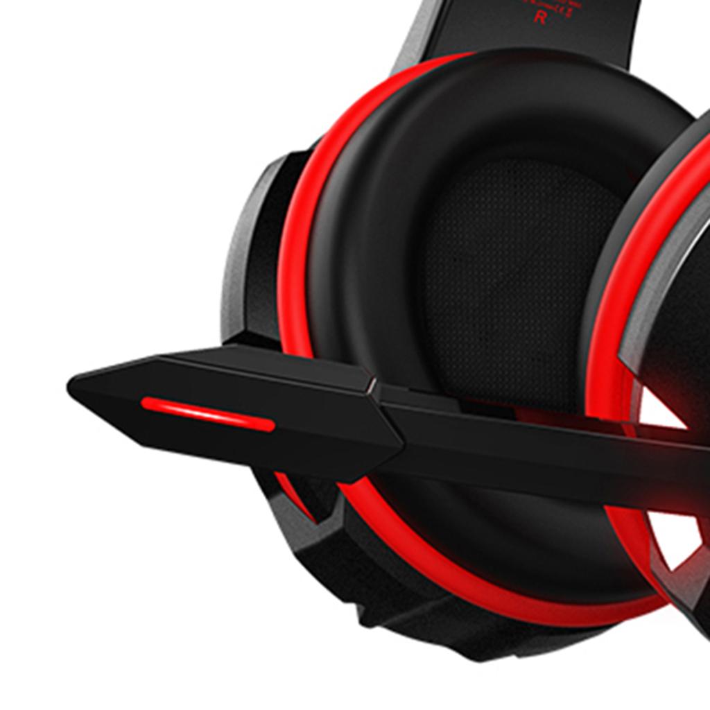 Over Ear Gaming Headset with MIC Earpiece 3.5mm Interface Red