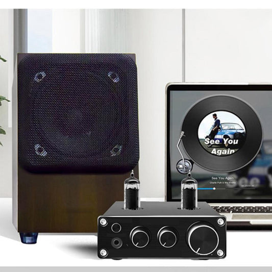 Bluetooth Tube Headphone Amplifier Treble & Bass Tone Control Black