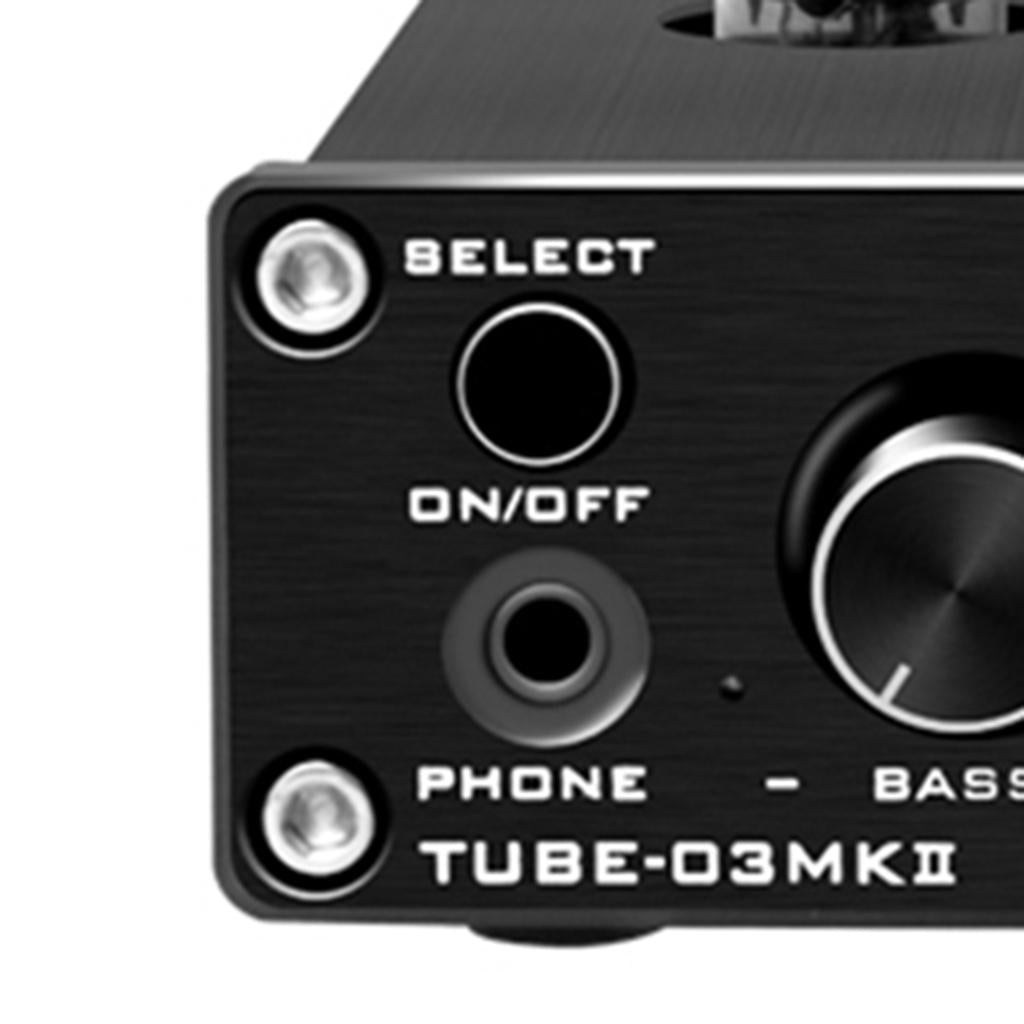 Bluetooth Tube Headphone Amplifier Treble & Bass Tone Control Black