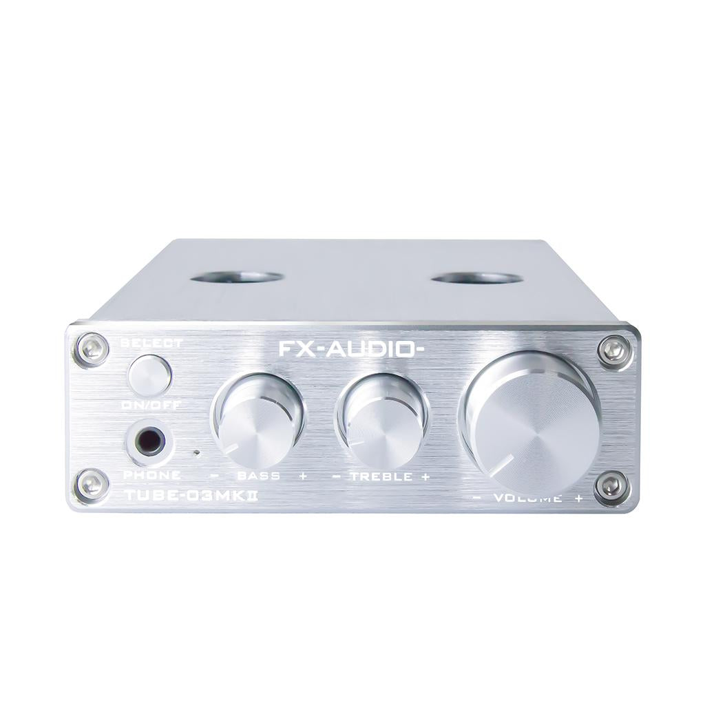 Bluetooth Tube Headphone Amplifier Treble & Bass Tone Control Silver