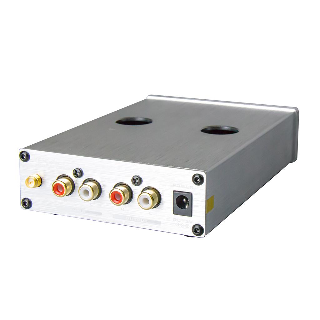 Bluetooth Tube Headphone Amplifier Treble & Bass Tone Control Silver