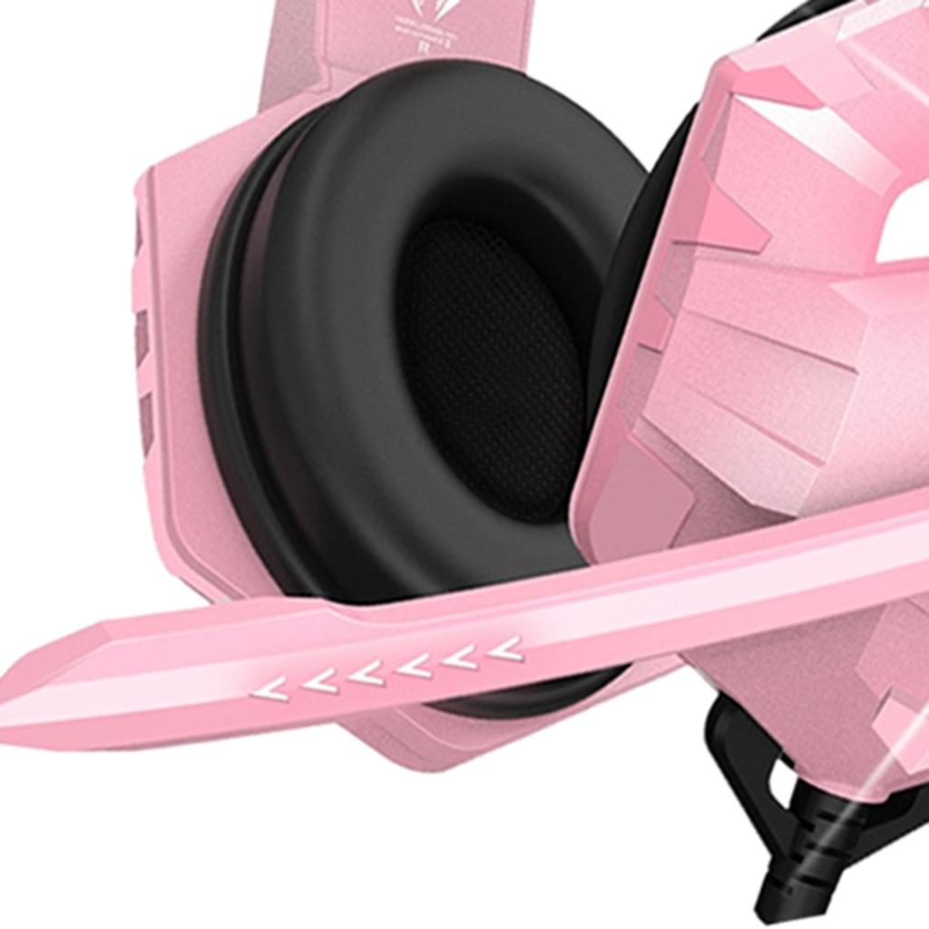 G9000MAX Gaming Headset Over Ear Earphone w/Mic Volume Control for PS4 Pink