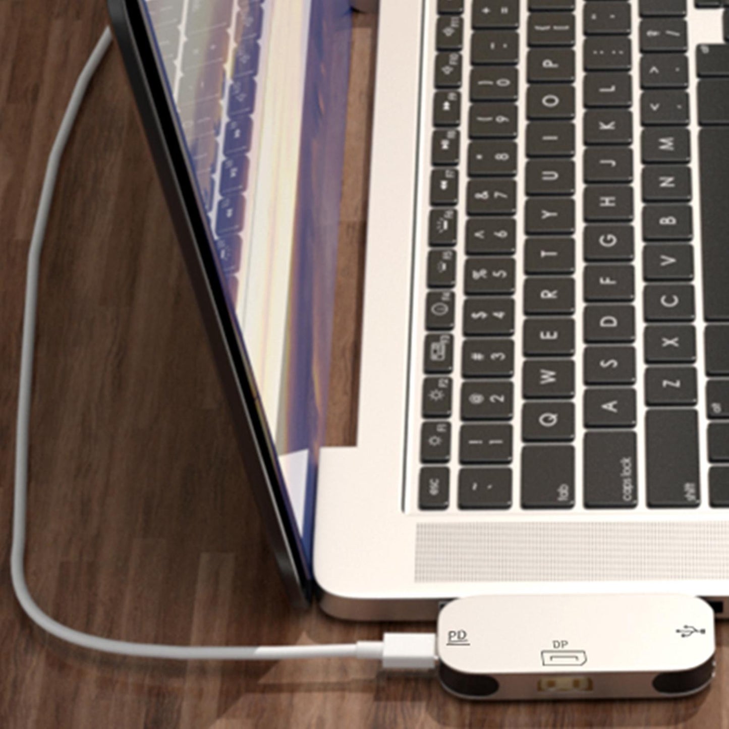 3 in1 Docking Station Type-C DP PD Charging Port Adapter Laptop Computer MiniDP PD USB2.0A B