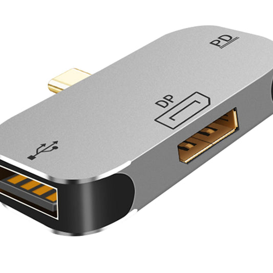 3 in1 Docking Station Type-C DP PD Charging Port Adapter Laptop Computer Large DP PD USB2.0 D