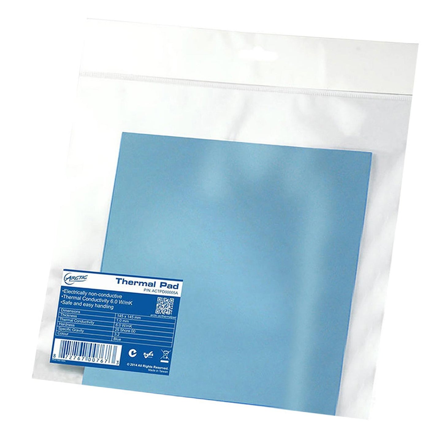 Silicone Thermal Pad 6.0 W/mK for CPU Coolers LED Cooler 145x145x1.5 mm