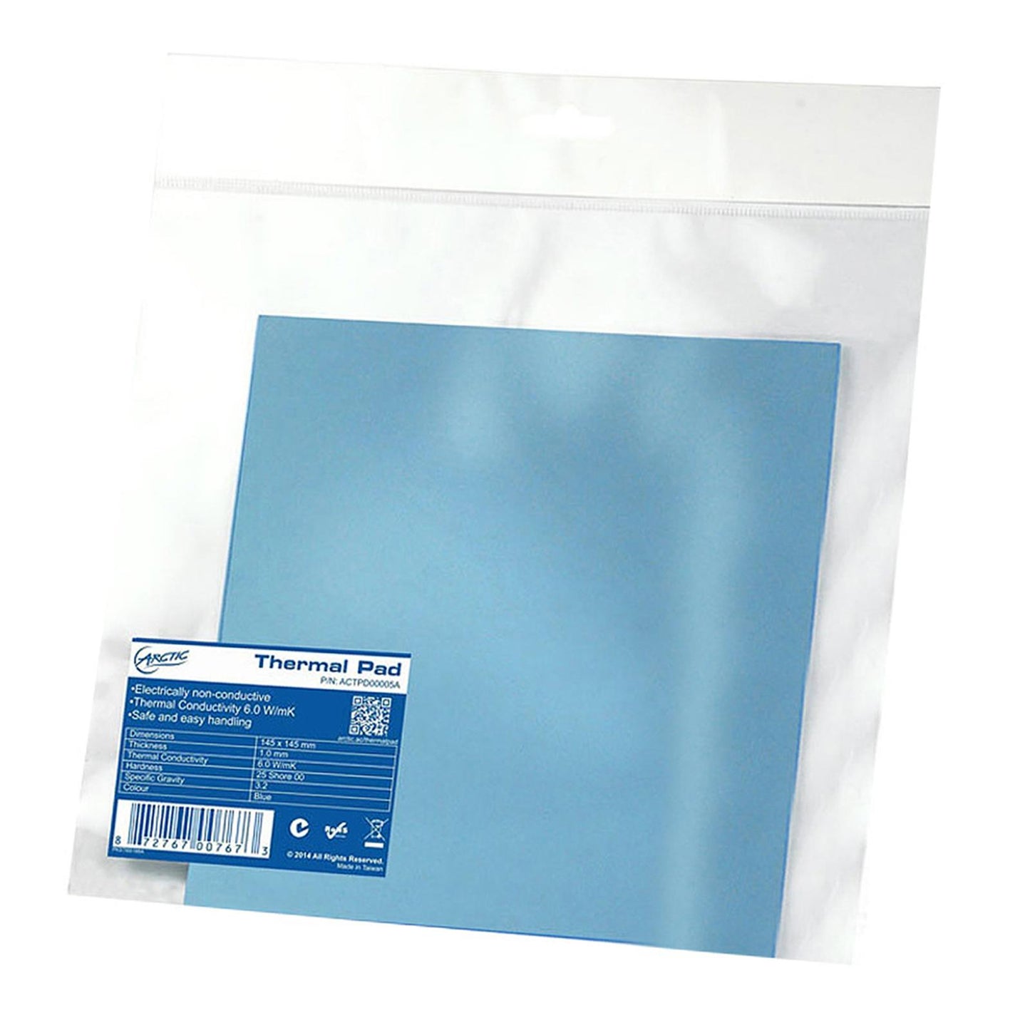 Silicone Thermal Pad 6.0 W/mK for CPU Coolers LED Cooler 145x145x1.5 mm