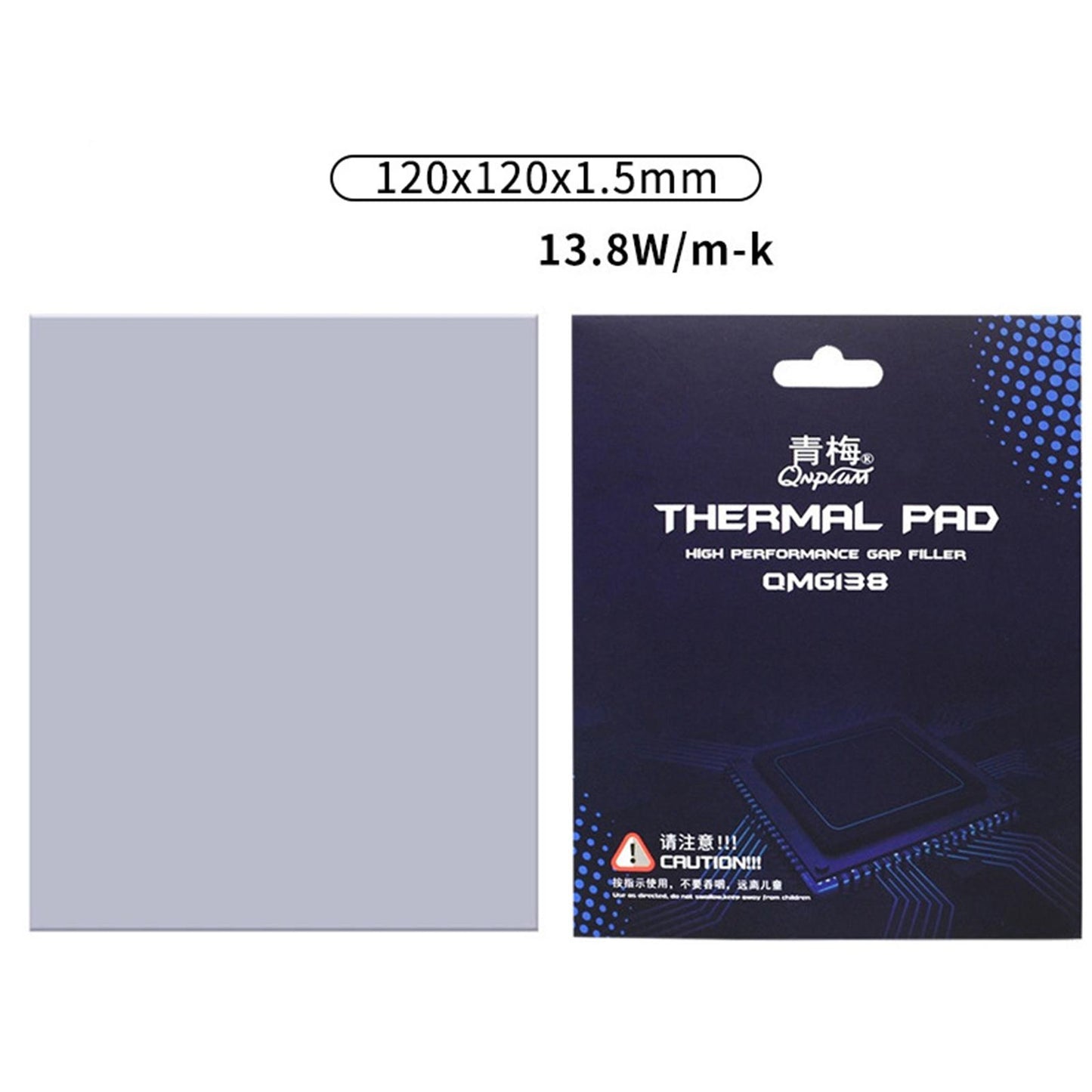 CPU Thermal Pad Insulated Heat Resistant GPU Memory Heat Sink 120x120x1.5mm