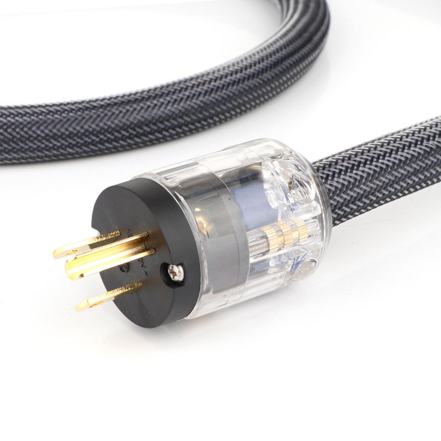 HiFi Audio Power Cable Pure Copper Power Cord Sleeves Power Line EU  2M