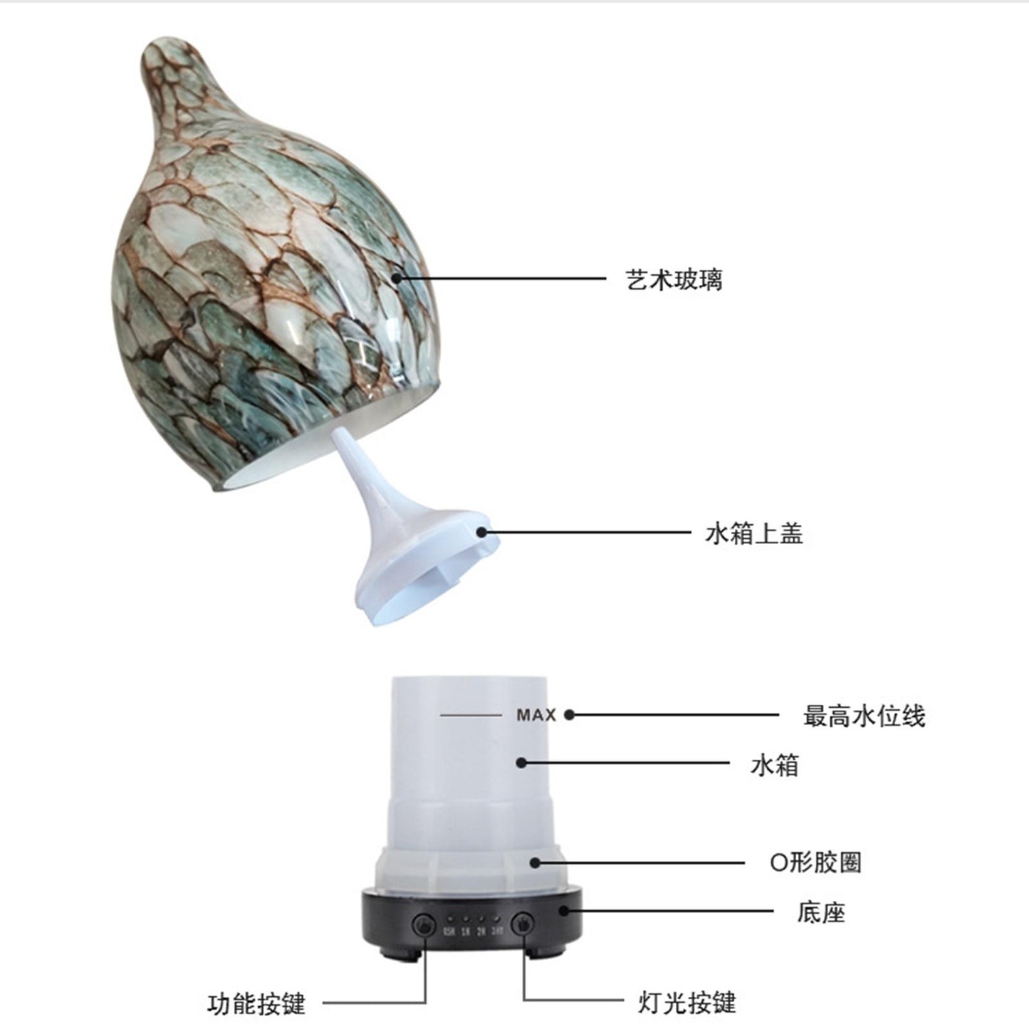 120ML 3D Essential Oil Diffuser Aromatherapy for Bedroom Child Mom EU Plug