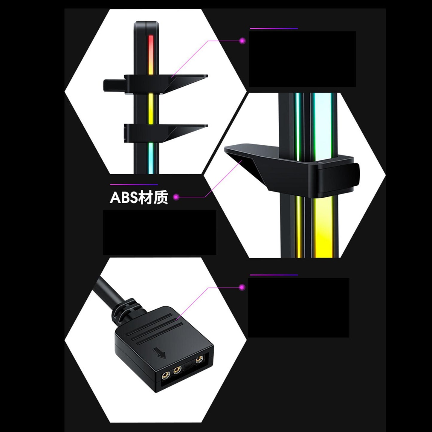 RGB ARGB GPU Holder 5V/12V Graphics Card GPU Bracket Video Card Holder 12V 4Pin