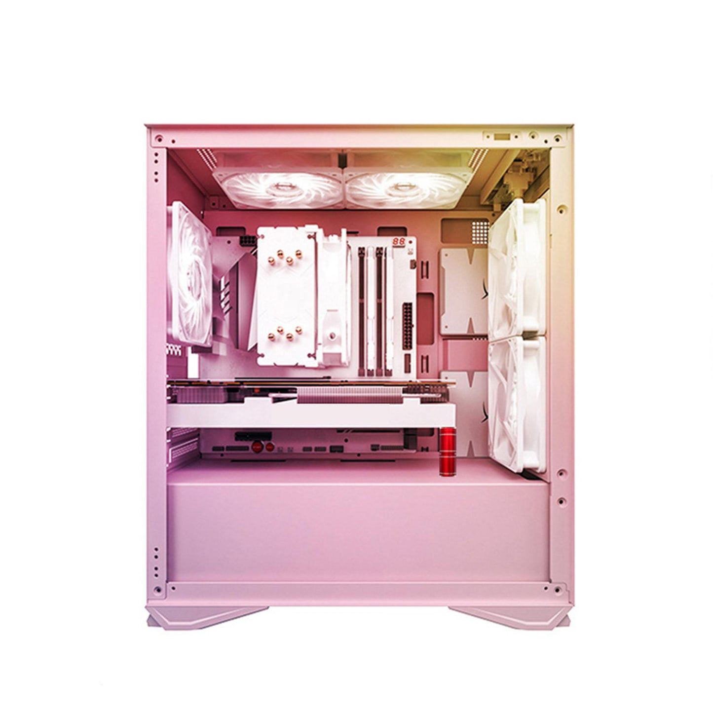 Adjustable Graphics Card GPU Brace Support Video Card Sag Holder Aluminum Red Short