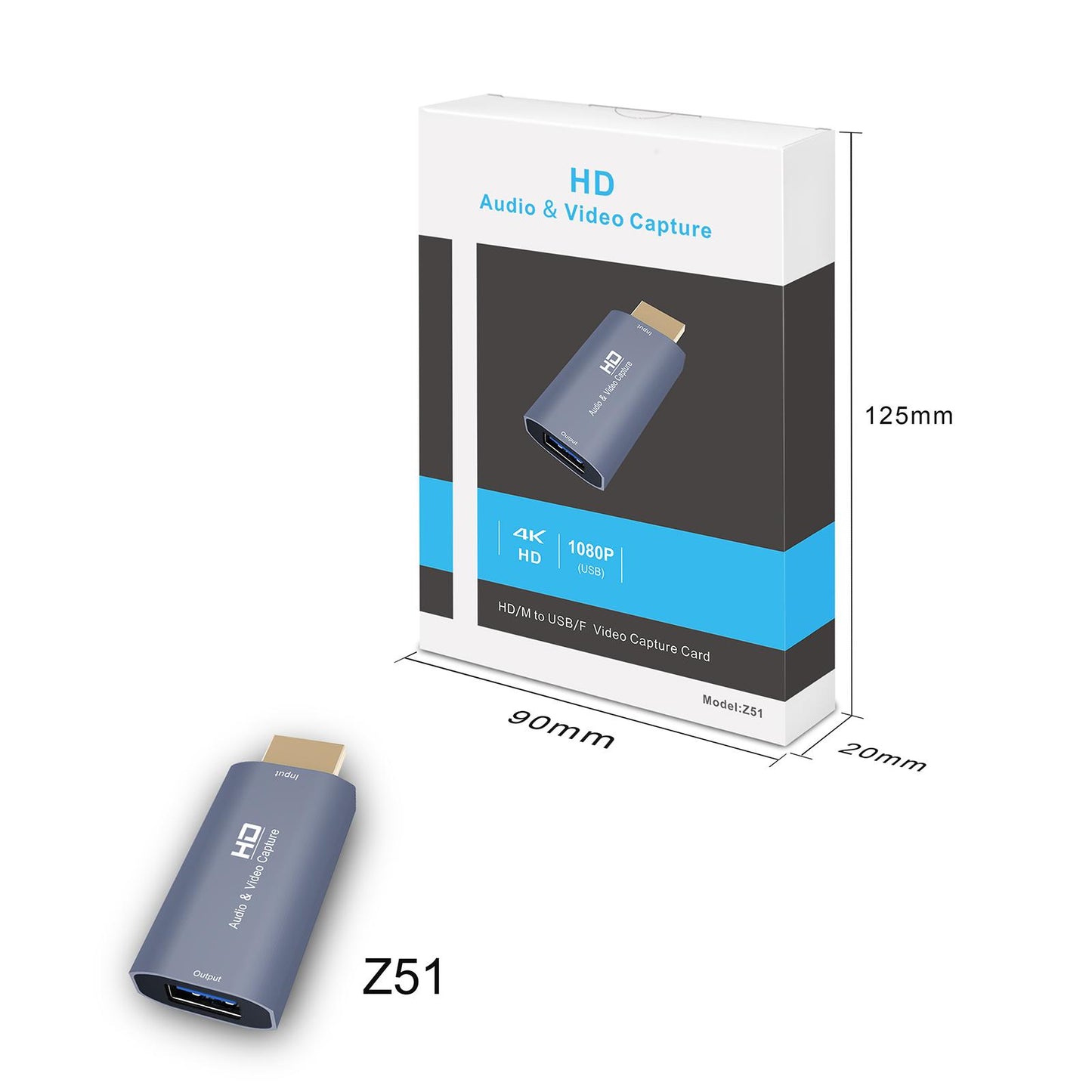 Audio Capture Cards HDMI Male to USB Gaming Streaming Teaching Camcorder