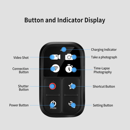 Waterproof Smart WIFI Remote Control for GoPro HERO 8/9/Max Camera