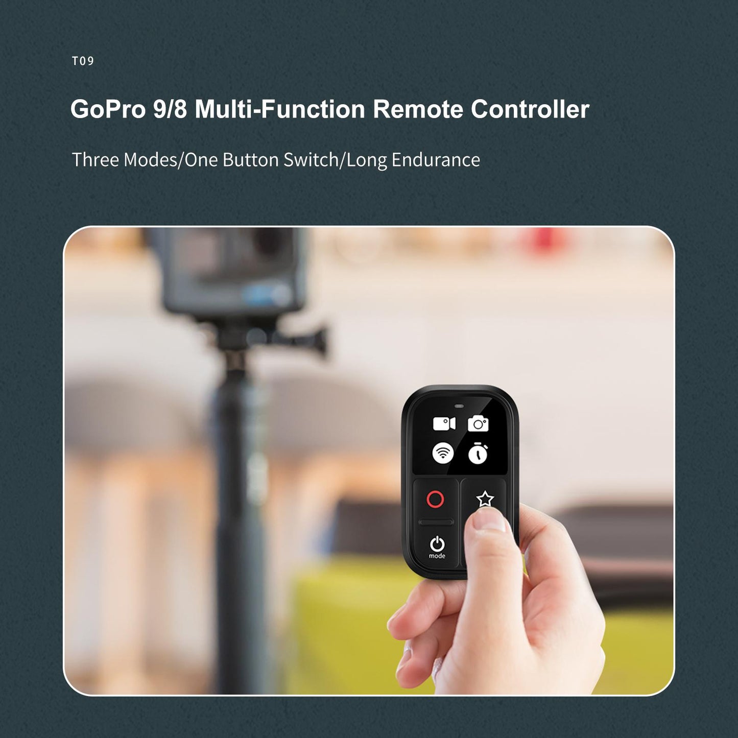 Waterproof Smart WIFI Remote Control for GoPro HERO 8/9/Max Camera