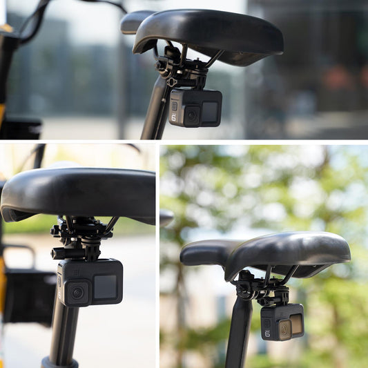 Bicycle Saddle Camera Clamp Mount Bracket Adapter for GoPro Hero 9 6 Black