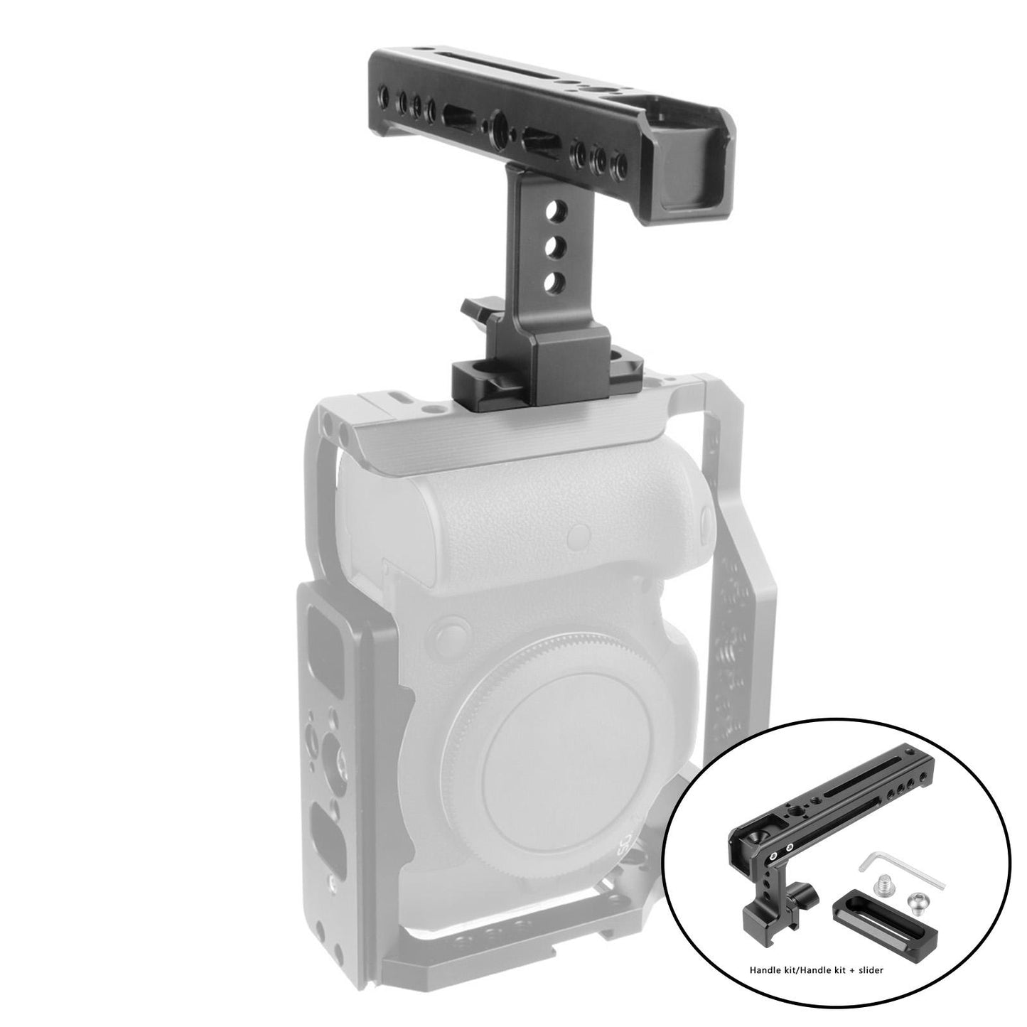 Top Side Cheese Handle Grip Universal for Balance DSLR Camera Cage LED Light No Slider