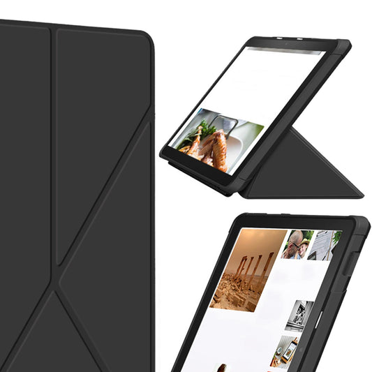 Ultra Slim Folding Protector Case Cover For Fire HD10 2021 Auto Wake black