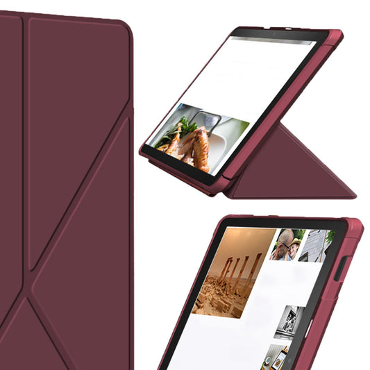 Ultra Slim Folding Protector Case Cover For Fire HD10 2021 Auto Wake red