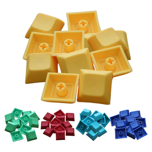 12Pcs PBT DSA Keycaps Blank for MX Switches Mechanical Keyboard Red