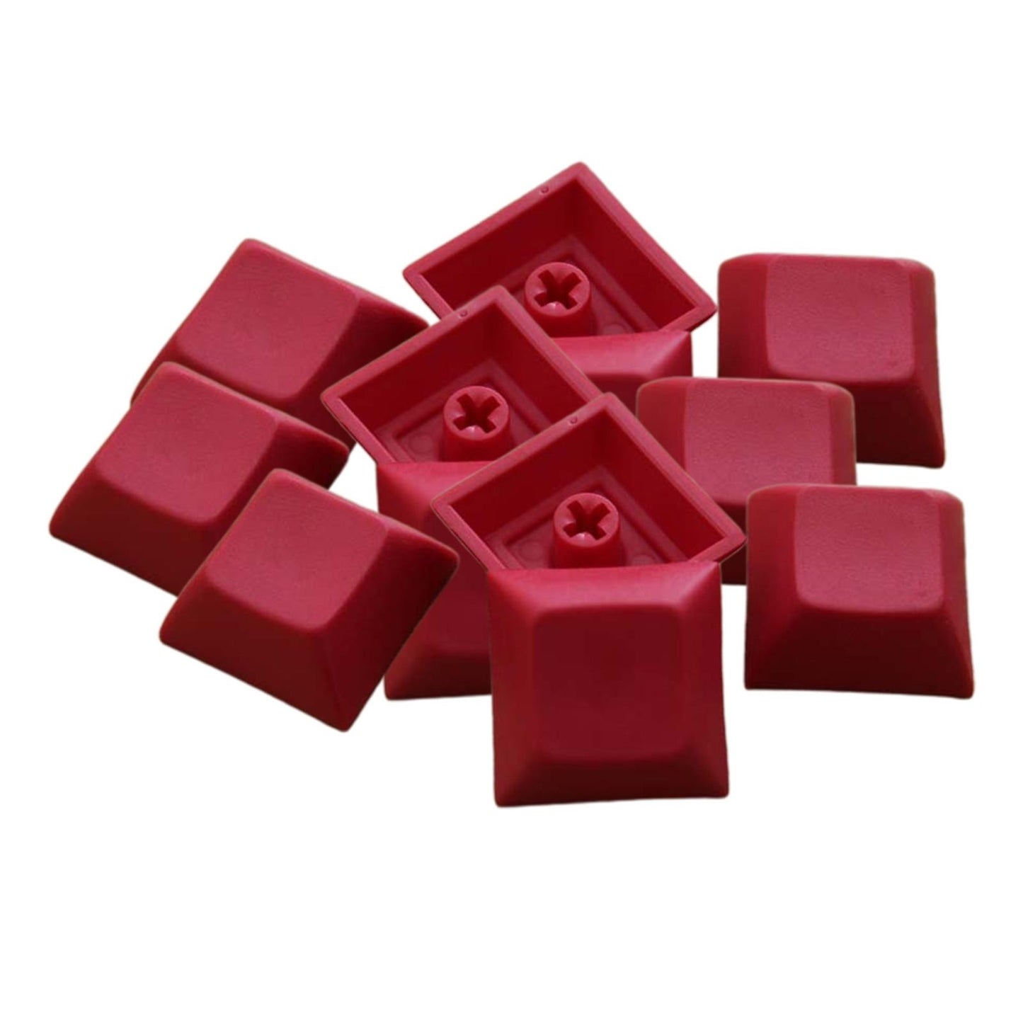 12Pcs PBT DSA Keycaps Blank for MX Switches Mechanical Keyboard Red