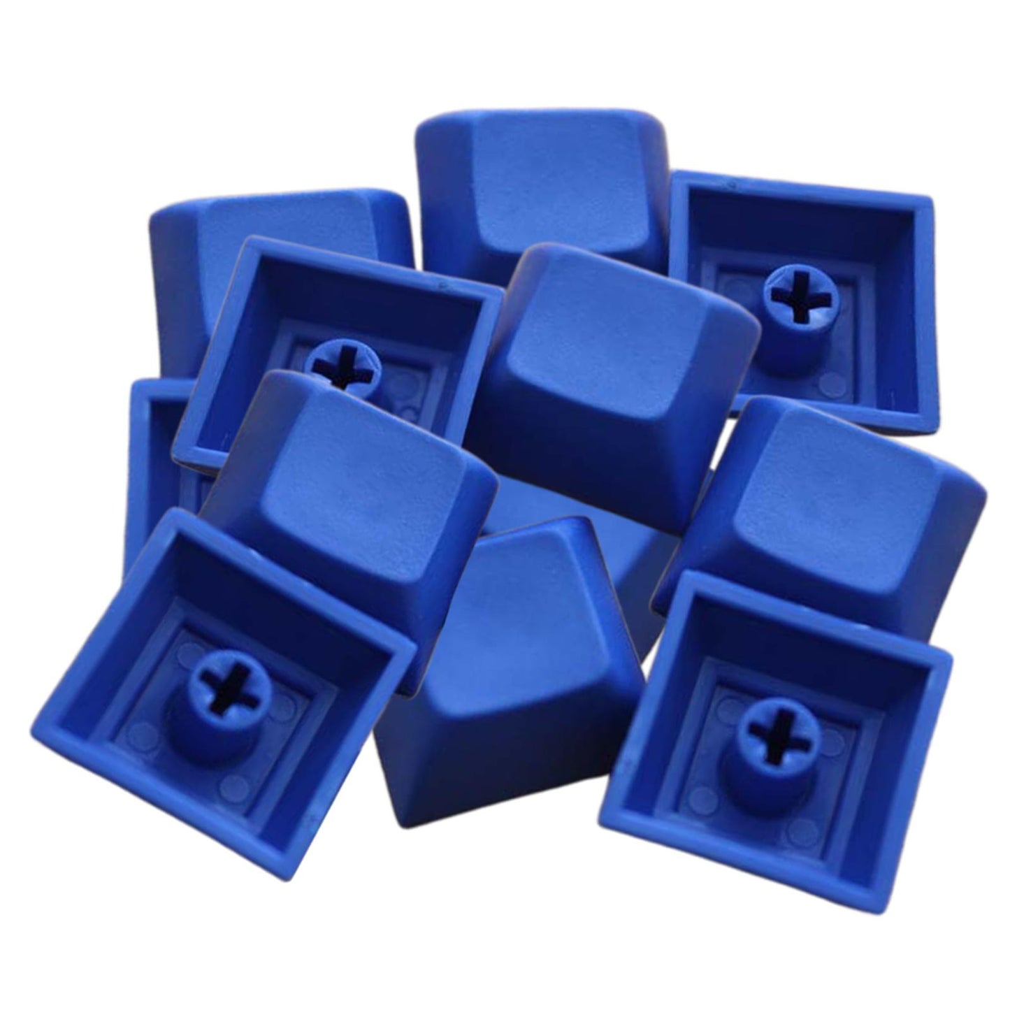 12Pcs PBT DSA Keycaps Blank for MX Switches Mechanical Keyboard Blue