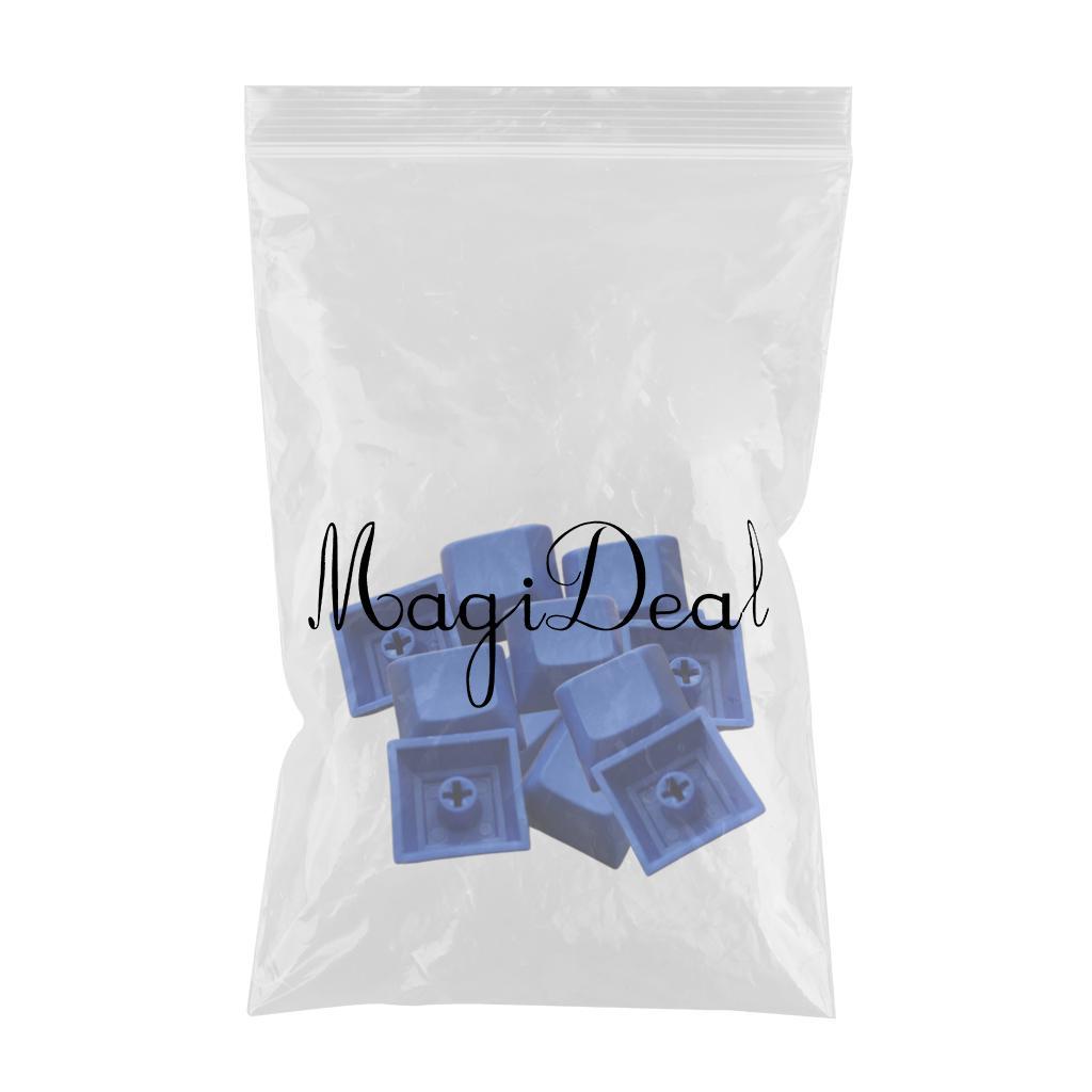 12Pcs PBT DSA Keycaps Blank for MX Switches Mechanical Keyboard Blue