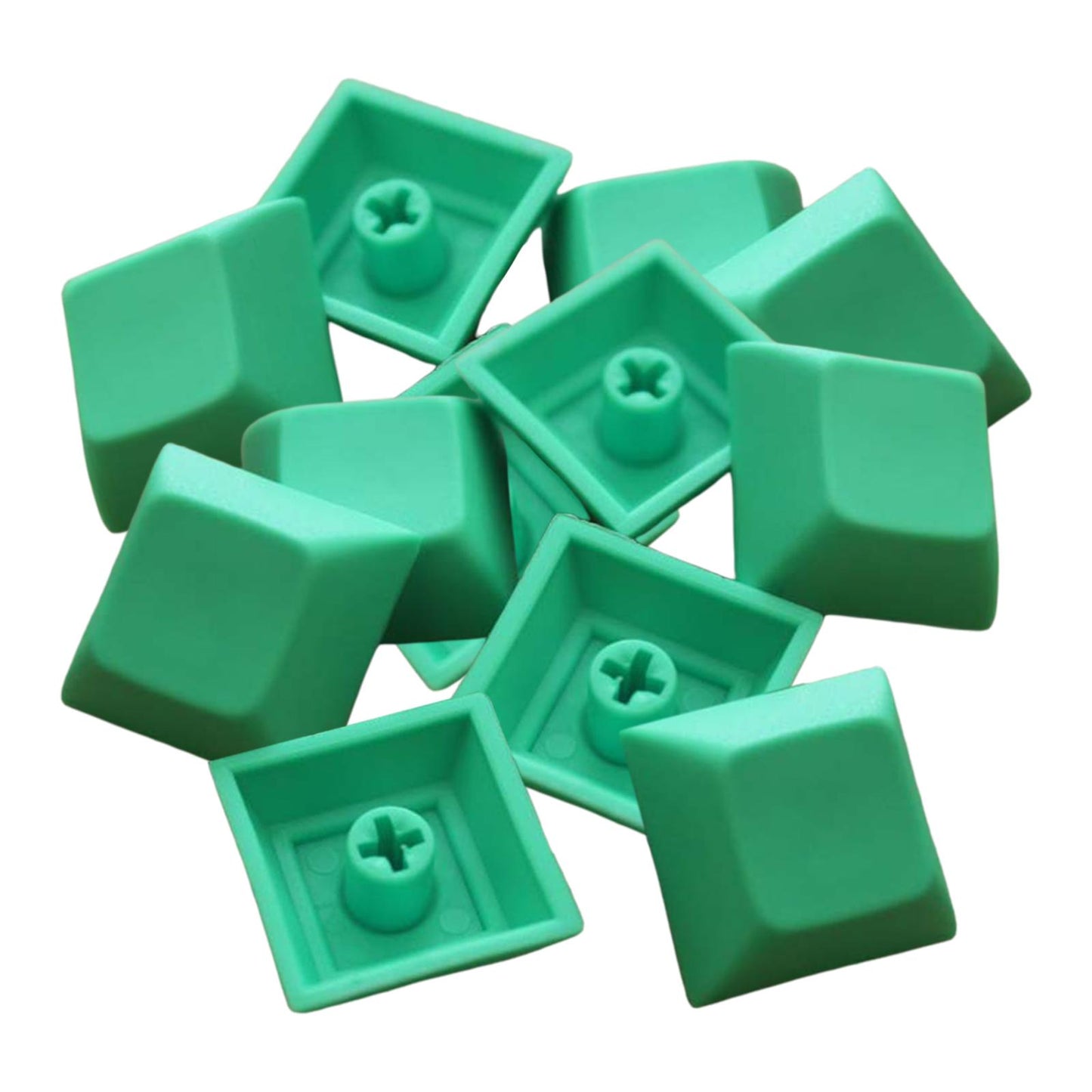 12Pcs PBT DSA Keycaps Blank for MX Switches Mechanical Keyboard Green