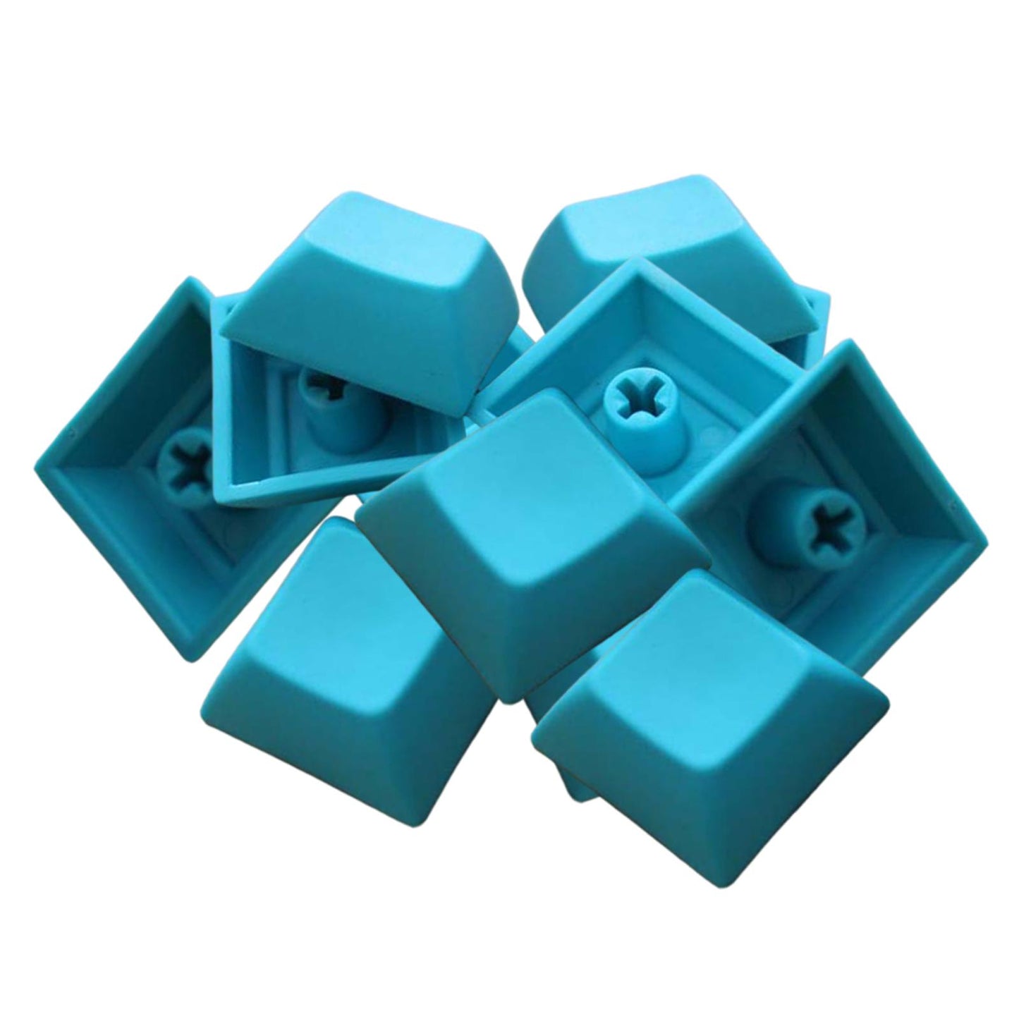 12Pcs PBT DSA Keycaps Blank for MX Switches Mechanical Keyboard Lake Blue