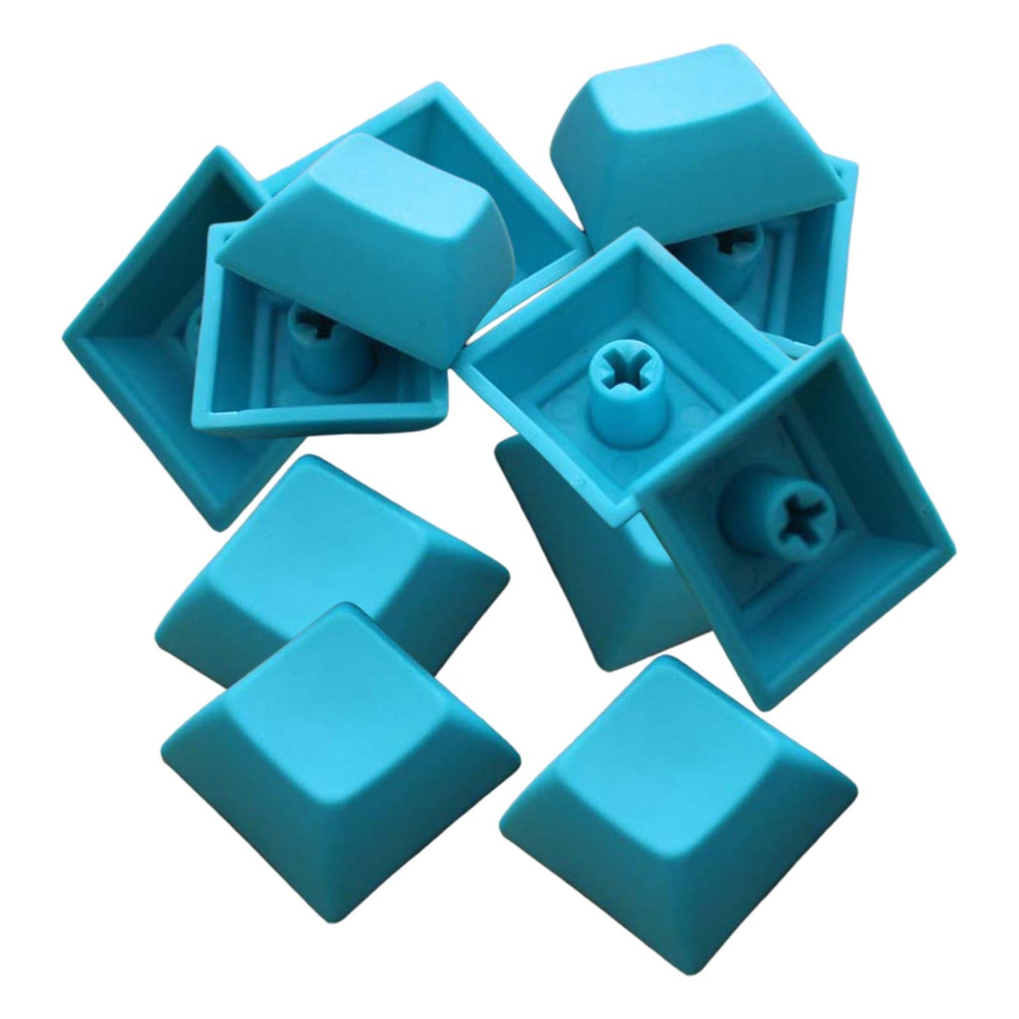 12Pcs PBT DSA Keycaps Blank for MX Switches Mechanical Keyboard Lake Blue