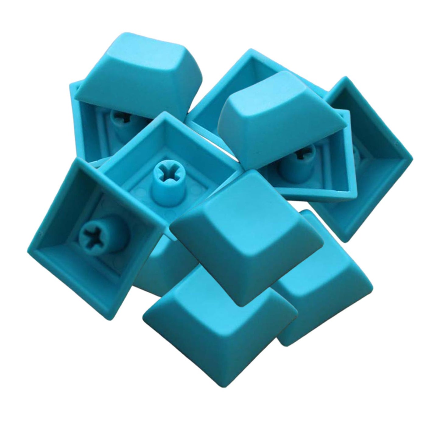 12Pcs PBT DSA Keycaps Blank for MX Switches Mechanical Keyboard Lake Blue