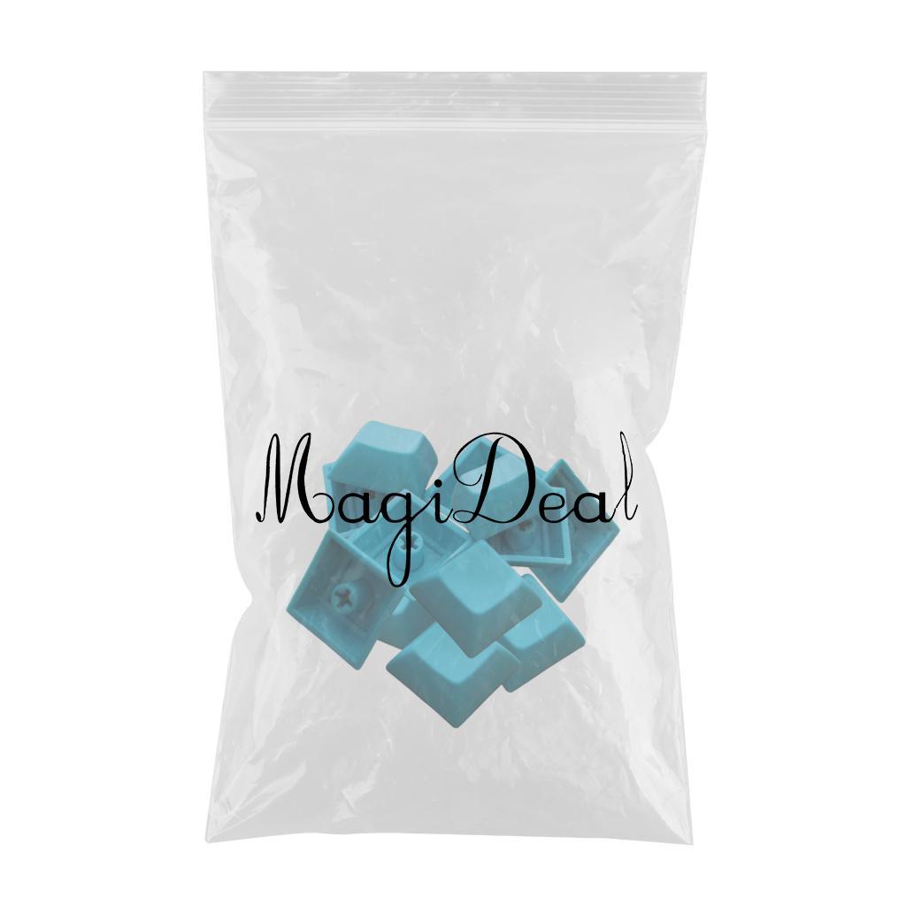 12Pcs PBT DSA Keycaps Blank for MX Switches Mechanical Keyboard Lake Blue