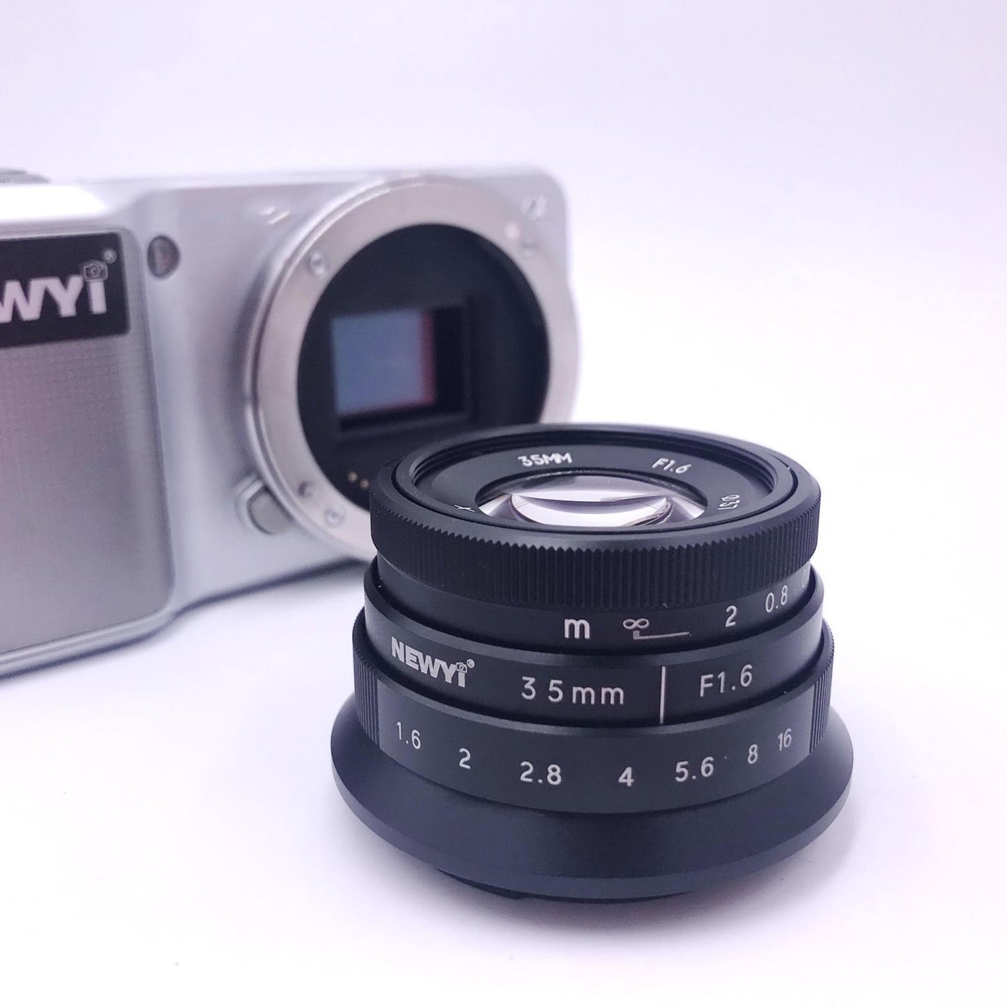 Mini 35mm F1.6 APS-C Lens for Sony E-Mount A5100 NEX-3 NEX-5T A7II A7R