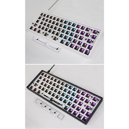 GK64x RGB Hot Swap Custom DIY Wired Kit Replaces for 60% Keyboard White