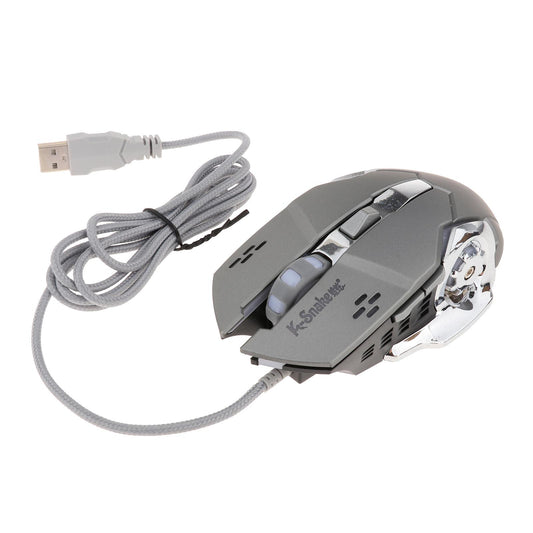 Wired Gaming Mouse for Computer Desktop Laptop PC Universal  gray