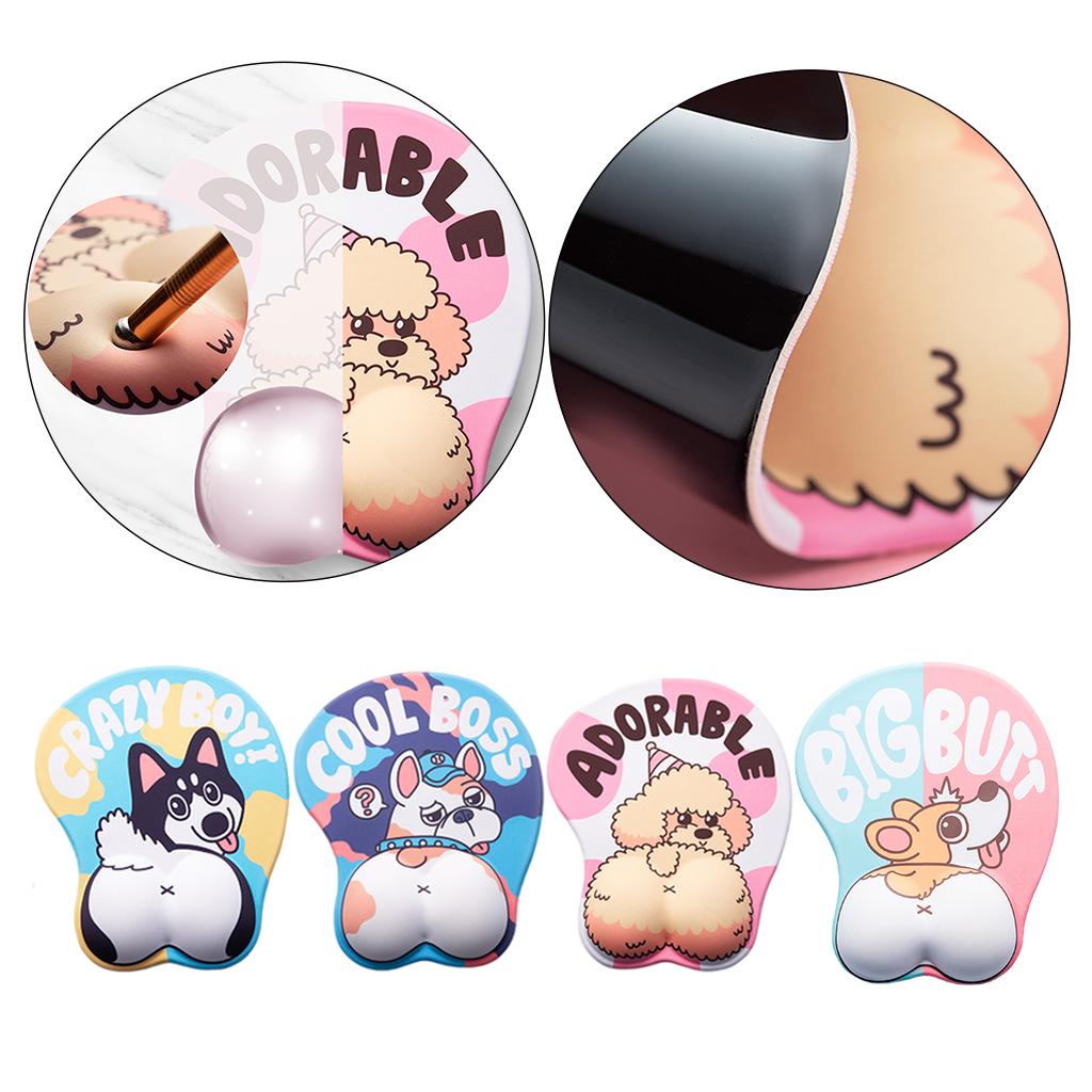 Anime Mouse Pad Dog Mousepad Relieve Wrist Pain Non-Slip Corgi