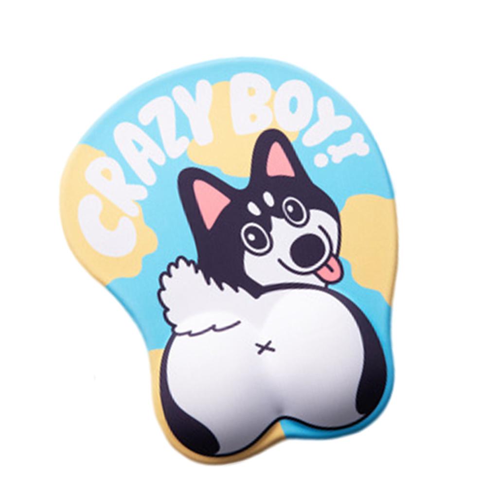 Anime Mouse Pad Dog Mousepad Relieve Wrist Pain Non-Slip Husky