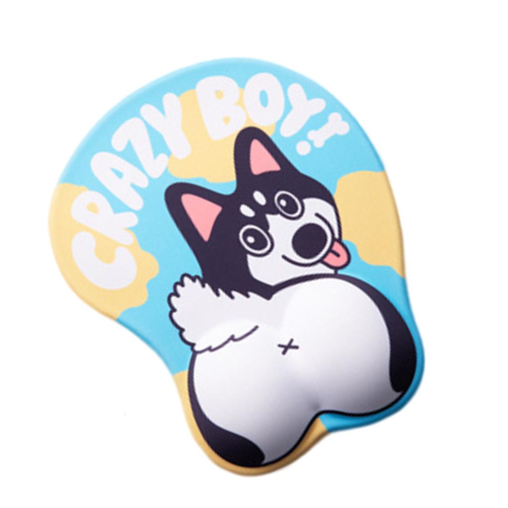 Anime Mouse Pad Dog Mousepad Relieve Wrist Pain Non-Slip Husky