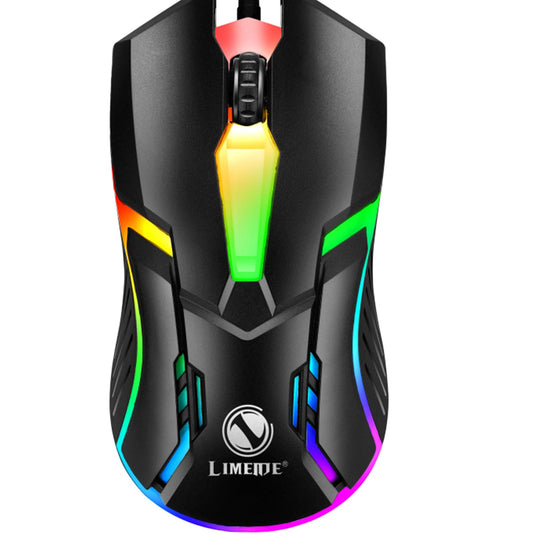 E-Sports USB Luminous Wired Gaming Mouse 2400 DPI PC Gamer Mice Black