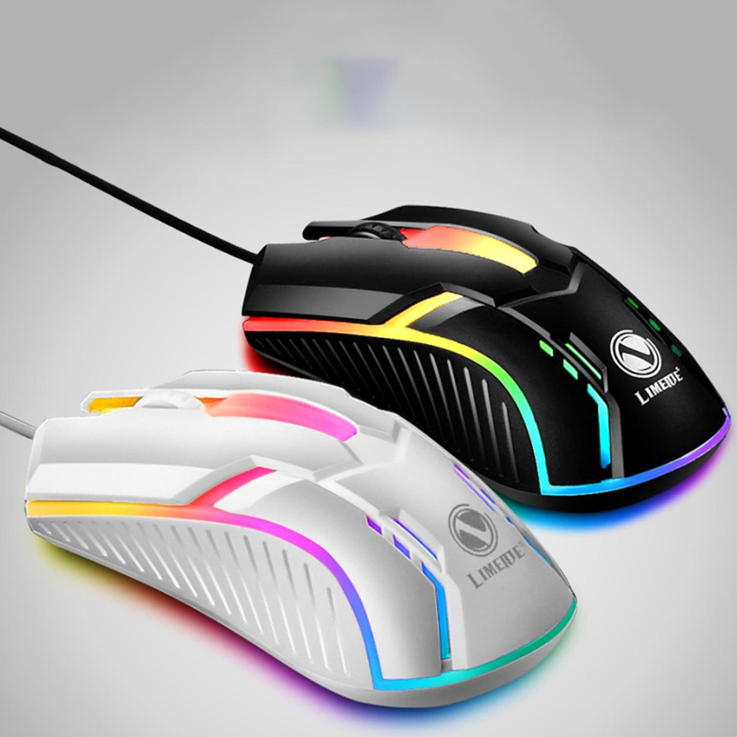 E-Sports USB Luminous Wired Gaming Mouse 2400 DPI PC Gamer Mice Black