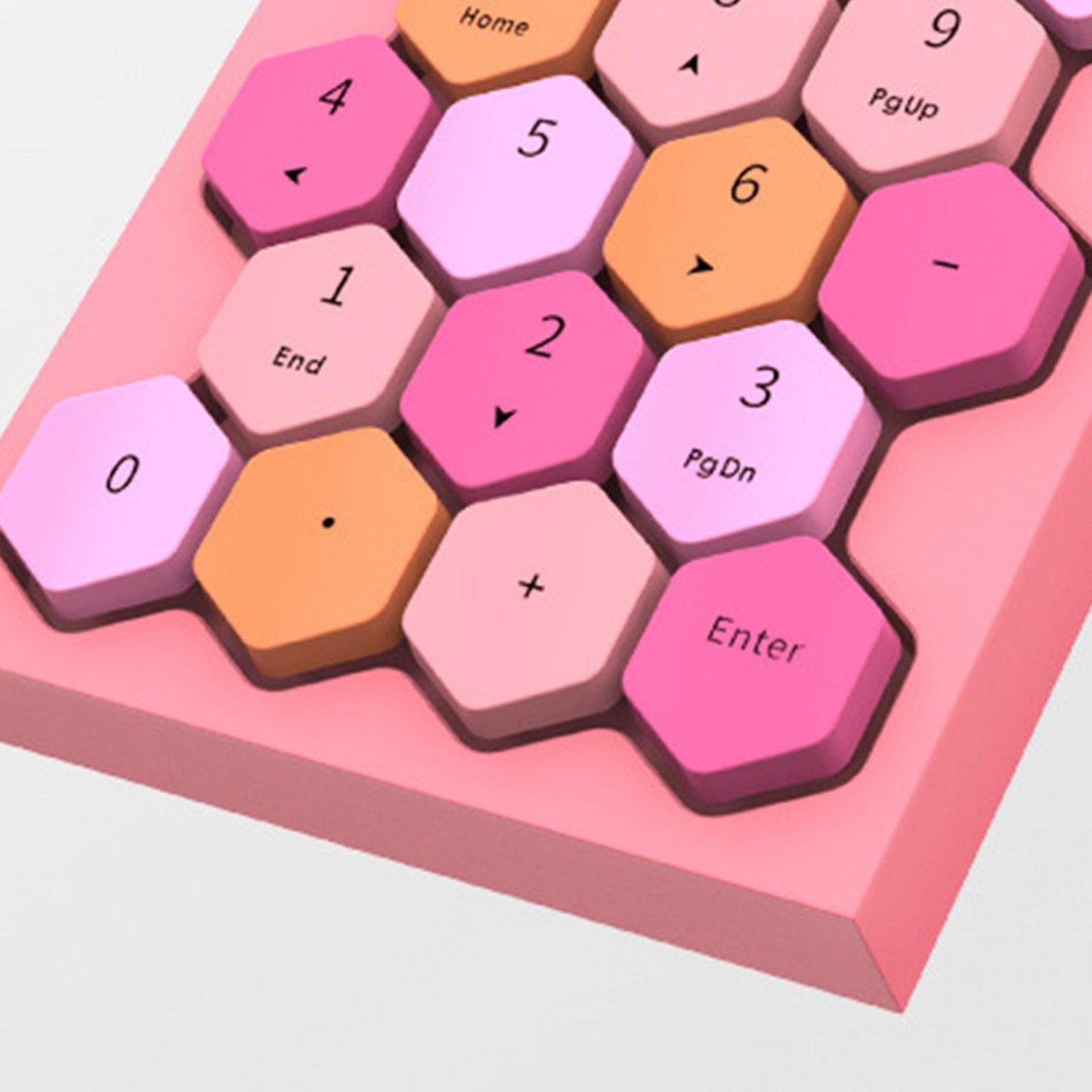 Fashion 2.4GHz Wireless Keypad Numeric Keypad for Laptop Notebook Desktop Pink Mixed