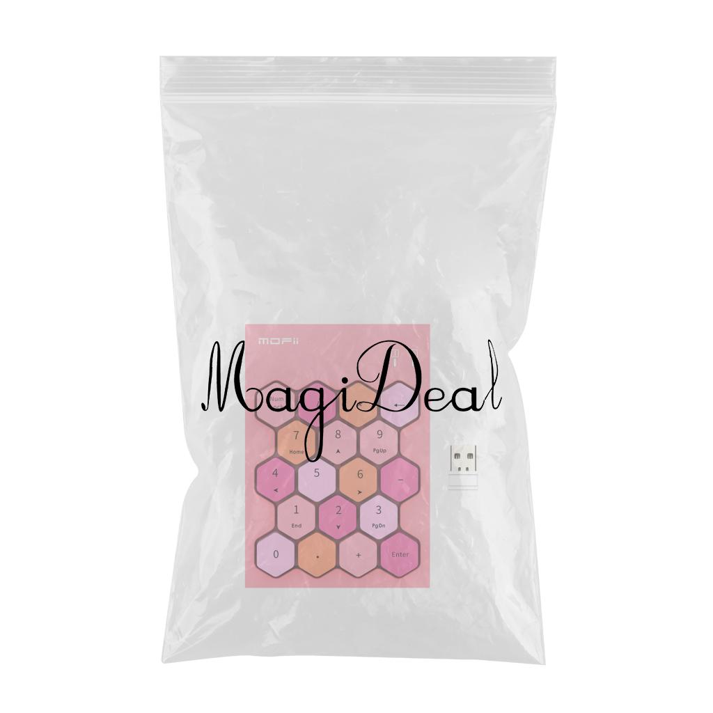 Fashion 2.4GHz Wireless Keypad Numeric Keypad for Laptop Notebook Desktop Pink Mixed
