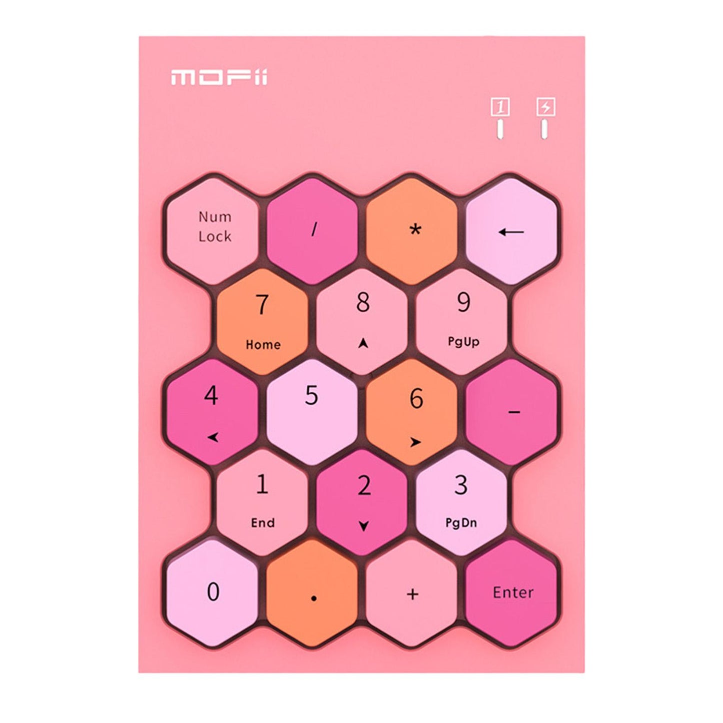 Fashion 2.4GHz Wireless Keypad Numeric Keypad for Laptop Notebook Desktop Pink Mixed