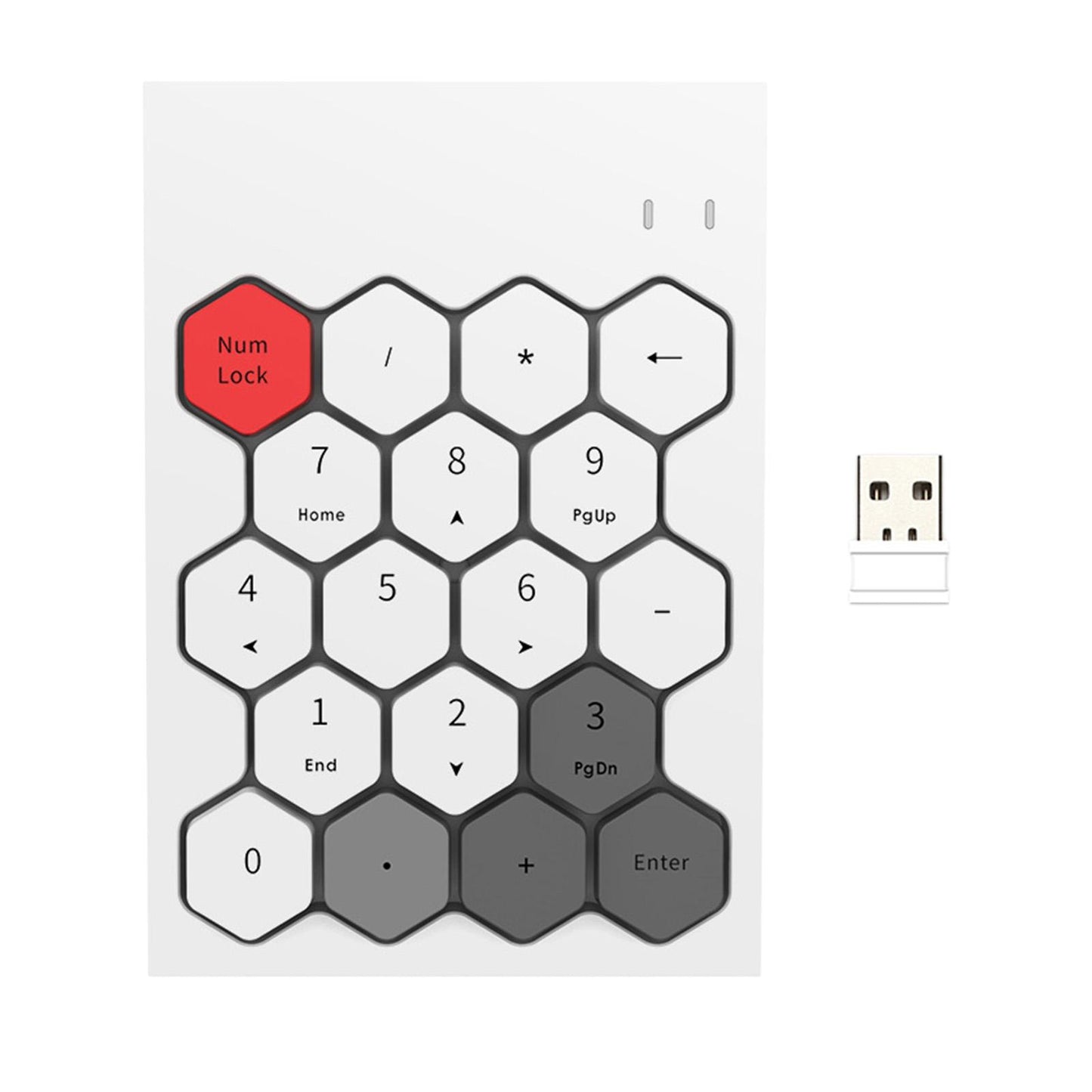 Fashion 2.4GHz Wireless Keypad Numeric Keypad for Laptop Notebook Desktop White Mixed