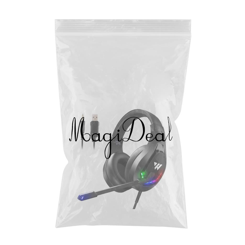 RGB Over Ear Gaming Headset with MIC Earphone Surround Sound Professional