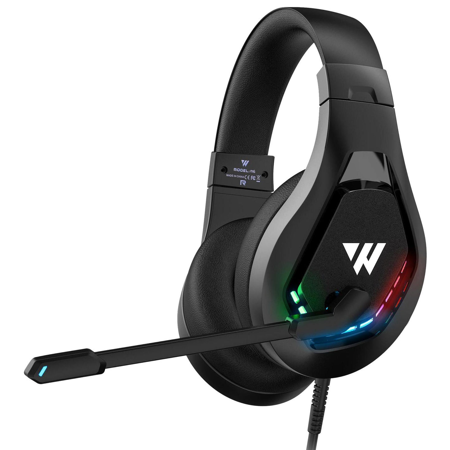RGB Over Ear Gaming Headset with MIC Earphone Surround Sound Professional