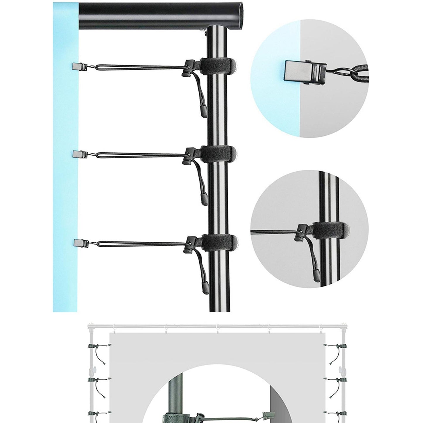 Background Backdrop Clips Holder for Photography Adjustable  Style 2