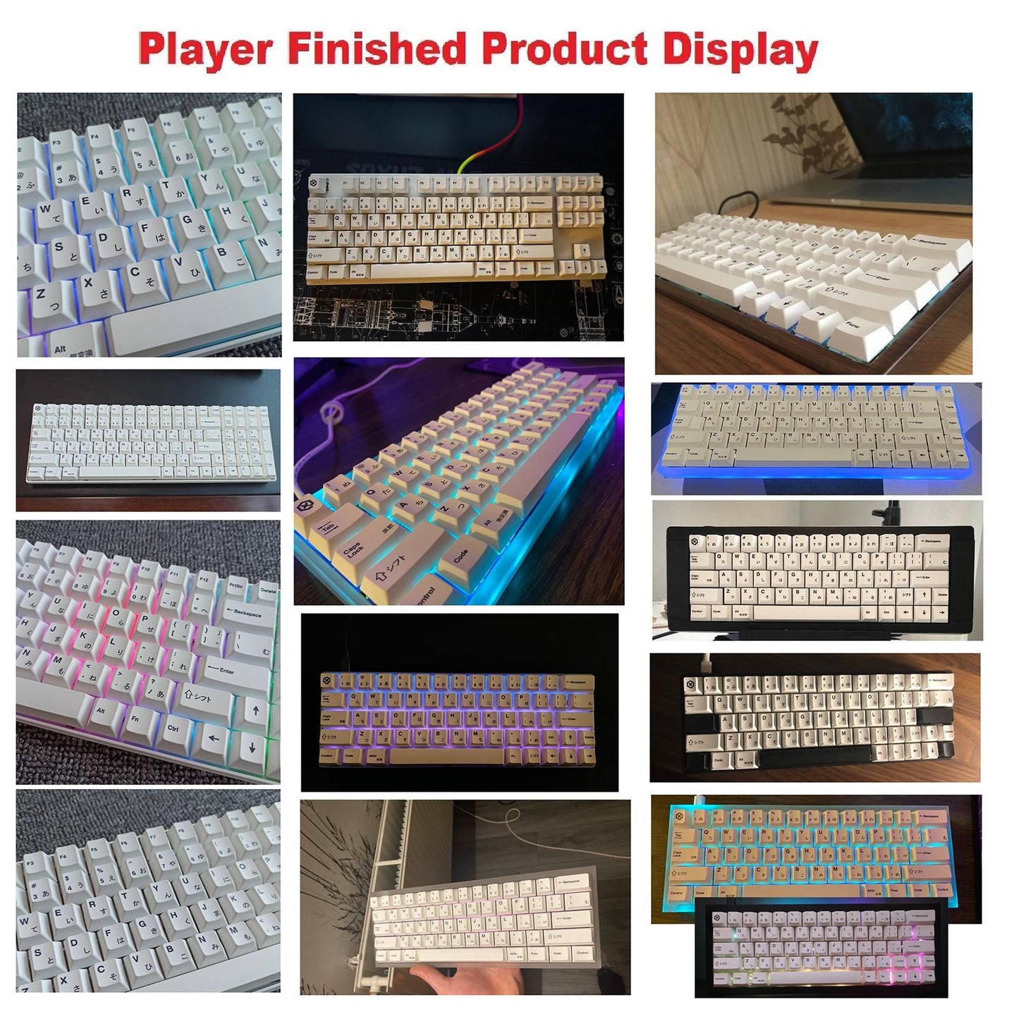 135-Key Minimalist Theme Keycaps DIY Parts for Cherry 61 64 68 72 87 98 keys