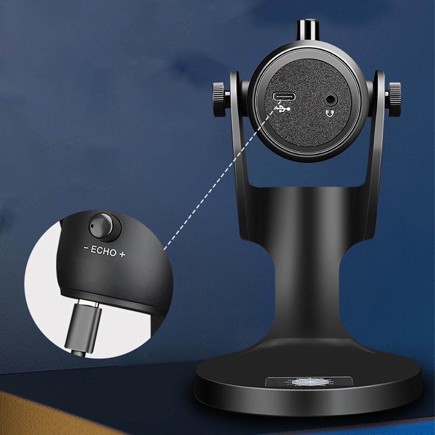 USB-C RGB Computer Microphone for PC Laptop Recording Mic Gaming Microphone